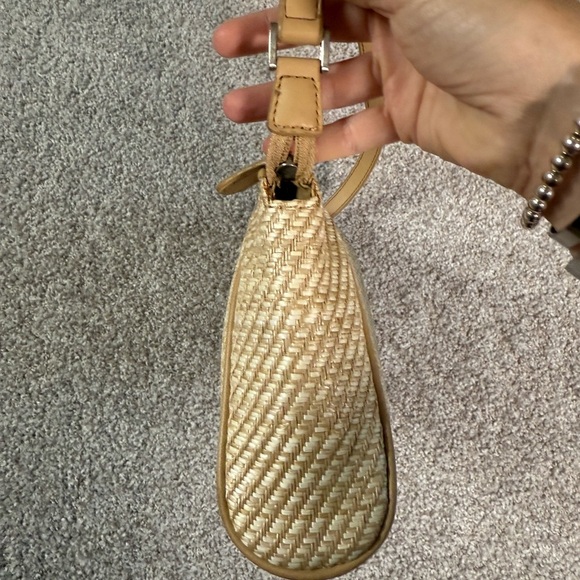 Vintage Y2K 90s Liz Claiborne Woven straw raffia Shoulder Bag – 6.5” x 11.5” – - Picture 5 of 10